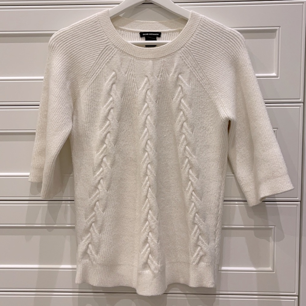 club monaco white sweater